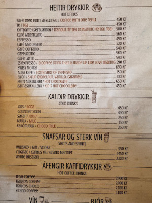 Blómasetrið - Kaffi Kyrrð menu 1